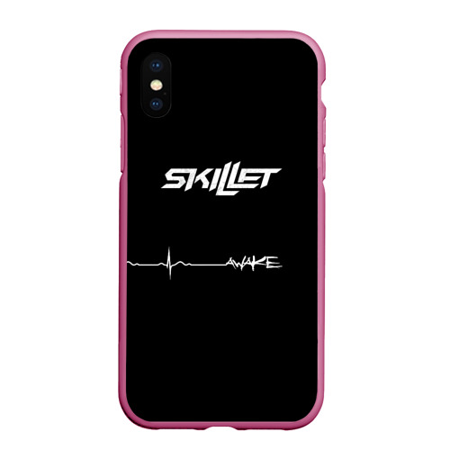 Чехол для iPhone XS Max матовый Skillet Awake, цвет малиновый