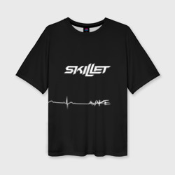 Женская футболка oversize 3D Skillet Awake