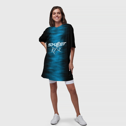 Платье-футболка 3D Skillet Rise, цвет 3D печать - фото 5