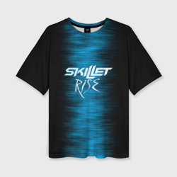 Женская футболка oversize 3D Skillet Rise