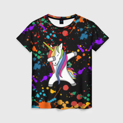 Женская футболка 3D Единорог радуга Rainbow unicorn