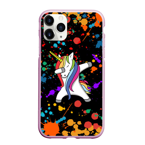 Чехол для iPhone 11 Pro Max матовый Единорог радуга Rainbow unicorn