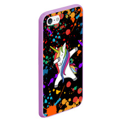 Чехол для iPhone 5/5S матовый Единорог радуга Rainbow unicorn - фото 2