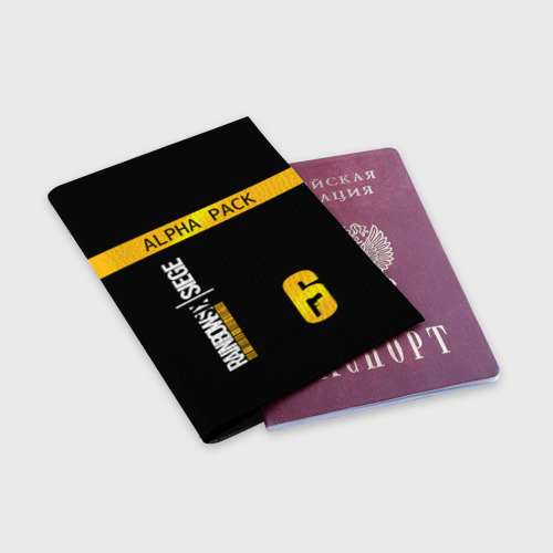 Обложка для паспорта матовая кожа Rainbow Six Siege радуга 6 осада R6S, цвет черный - фото 3
