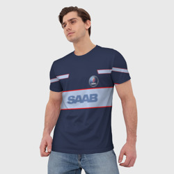 Мужская футболка 3D Saab - фото 2