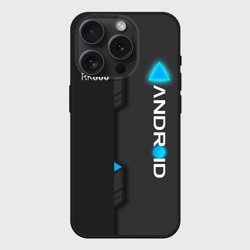 Чехол силиконовый для Apple iPhone 15 Pro матовый RK 800 Connor detroit Become Human