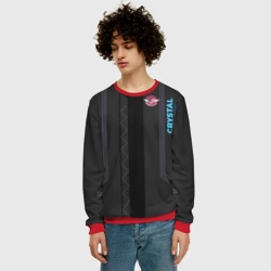 Мужской свитшот 3D Cyberpunk 2077 Куртка V косплей образ с Они Самурай на спине - фото 2