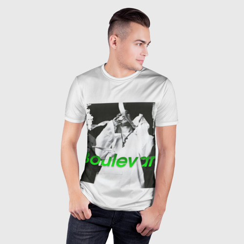 Мужская футболка 3D Slim с принтом Boulevard, фото на моделе #1