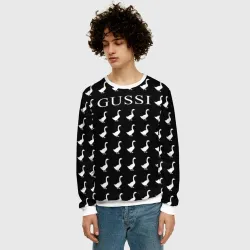 Мужской свитшот 3D Gussi Black - фото 2