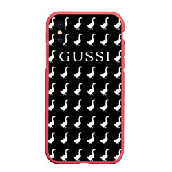 Чехол для iPhone XS Max матовый Gussi Black