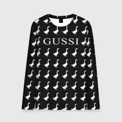 Мужской лонгслив 3D Gussi Black