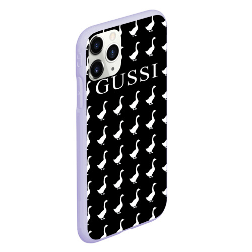 Чехол для iPhone 11 Pro матовый Gussi Black, цвет светло-сиреневый - фото 3