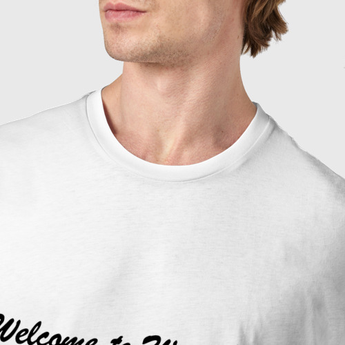 Мужская футболка хлопок NCR, цвет белый - фото 6