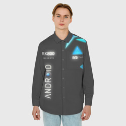 Мужская рубашка oversize 3D Connor Detroit: Become Human - фото 2