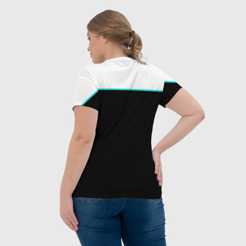 Женская футболка 3D с принтом DETROIT AX400 | ДЕТРОИТ, вид сзади #2