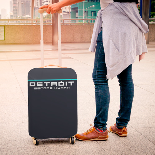 Чехол для чемодана 3D Detroit become human, цвет 3D печать - фото 4