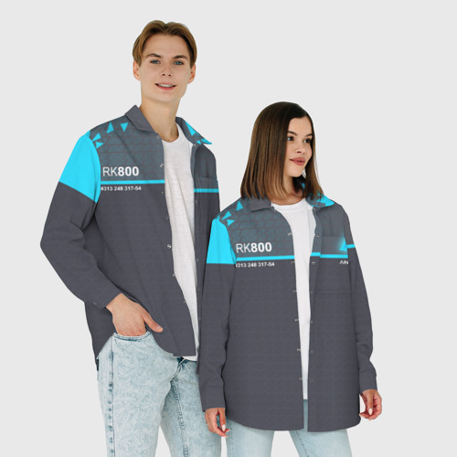 Мужская рубашка oversize 3D RK 800 Connor, цвет белый - фото 6