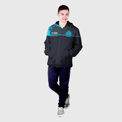 Мужская куртка 3D с принтом RK 800 Connor, фото на моделе #1