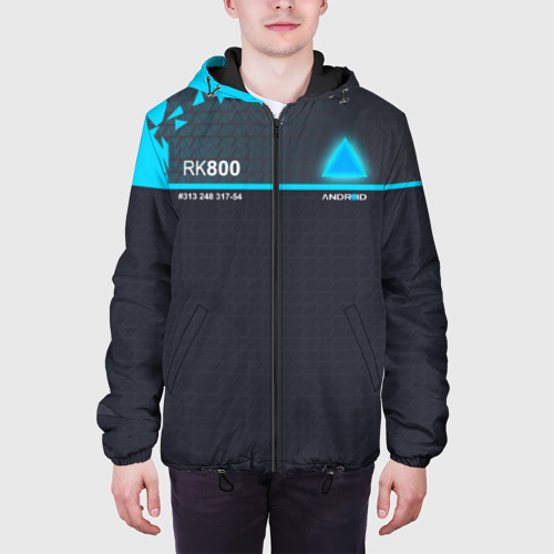 Мужская куртка 3D с принтом RK 800 Connor, вид сбоку #3