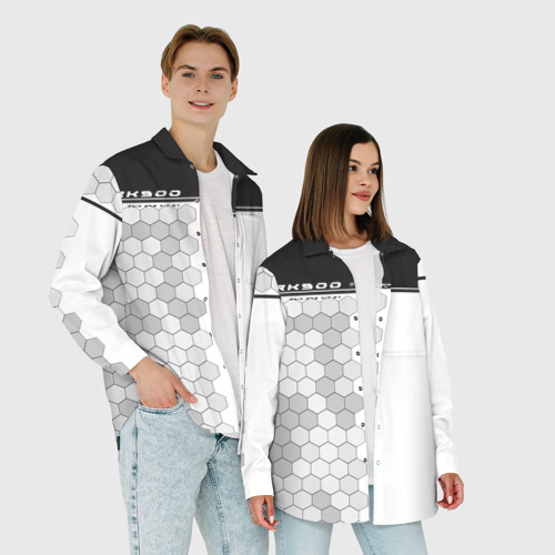 Мужская рубашка oversize 3D Detroit RK900, цвет белый - фото 6