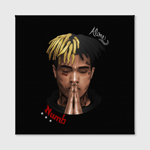 Холст квадратный XXXTentacion Alone 3D, цвет 3D печать - фото 2