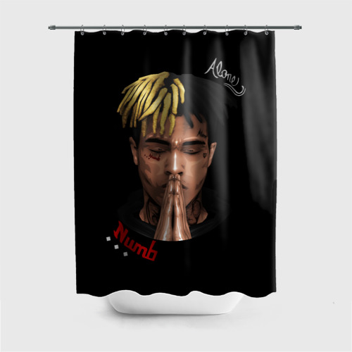 Штора 3D для ванной XXXTentacion Alone 3D