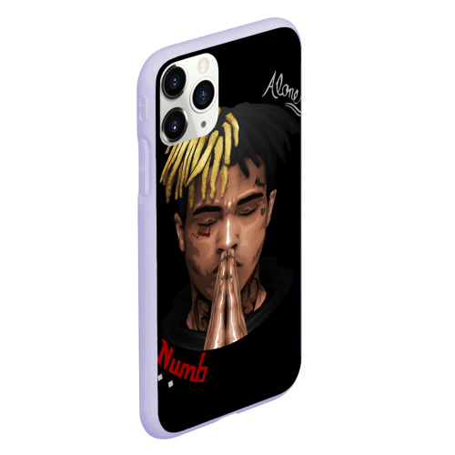 Чехол для iPhone 11 Pro матовый XXXTentacion Alone 3D, цвет светло-сиреневый - фото 3