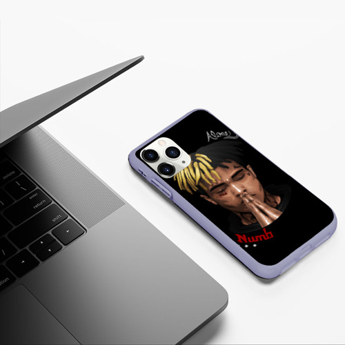 Чехол для iPhone 11 Pro матовый XXXTentacion Alone 3D, цвет светло-сиреневый - фото 5