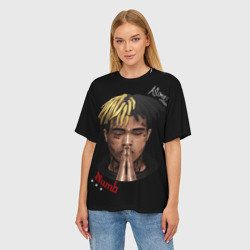 Женская футболка oversize 3D XXXTentacion Alone 3D - фото 2