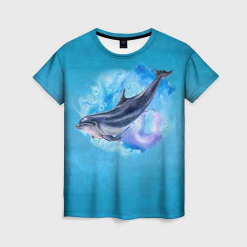 Женская футболка 3D Дельфин