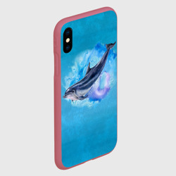 Чехол для iPhone XS Max матовый Дельфин - фото 2