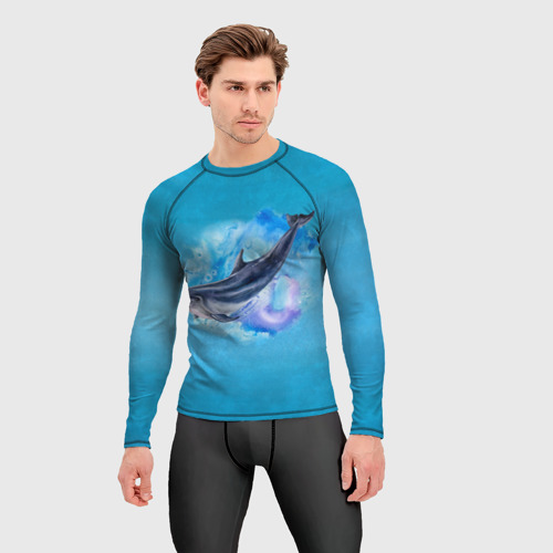 Мужской рашгард 3D Дельфин, цвет 3D печать - фото 3