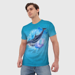 Мужская футболка 3D Дельфин - фото 2