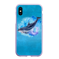 Чехол для iPhone XS Max матовый Дельфин