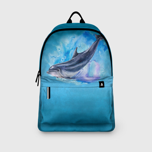 Рюкзак 3D с принтом Дельфин, вид сбоку #3