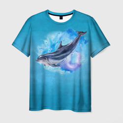 Мужская футболка 3D Дельфин
