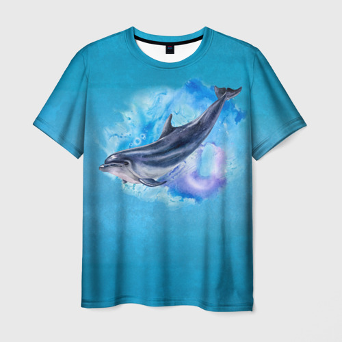 Мужская футболка 3D Дельфин, цвет 3D печать