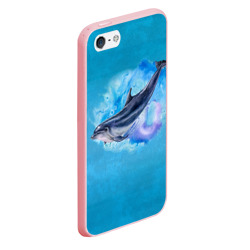 Чехол для iPhone 5/5S матовый Дельфин - фото 2