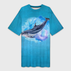 Платье-футболка 3D Дельфин