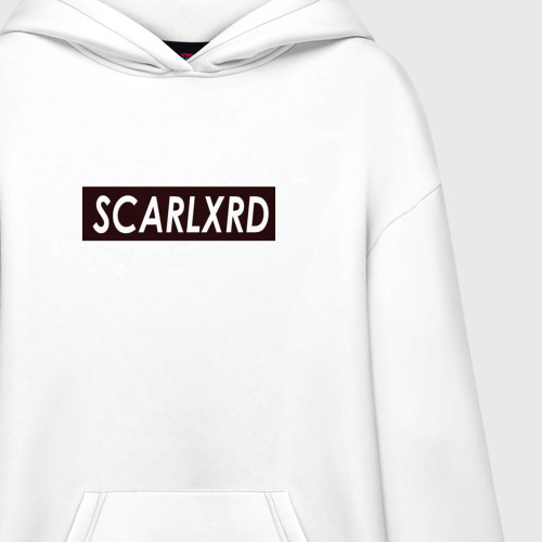 Худи SuperOversize хлопок scarlxrd_black, цвет белый - фото 3