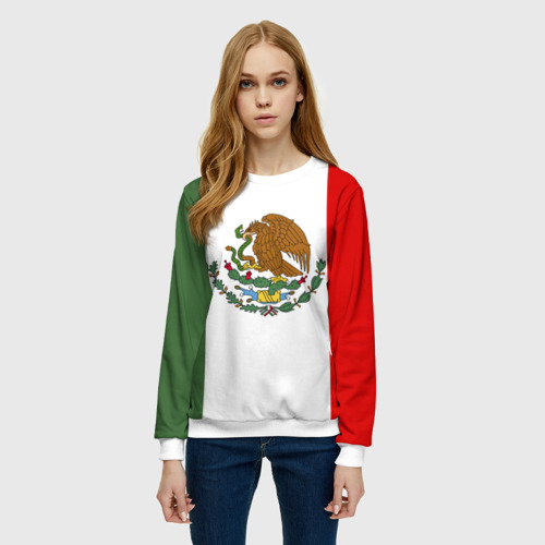 Женский свитшот 3D Мексика Чемпионат Мира, цвет 3D печать - фото 3