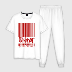 Мужская пижама хлопок Slipknot штрих код