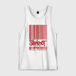 Slipknot штрих код – Мужская майка хлопок с принтом купить