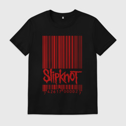 Мужская футболка хлопок Slipknot штрих код