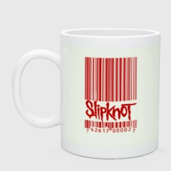 Кружка керамическая Slipknot штрих код