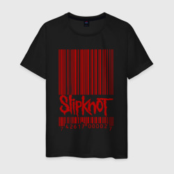Мужская футболка хлопок Slipknot штрих код
