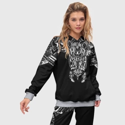 Женский костюм с толстовкой 3D Узор в стиле маори полинезия - фото 2