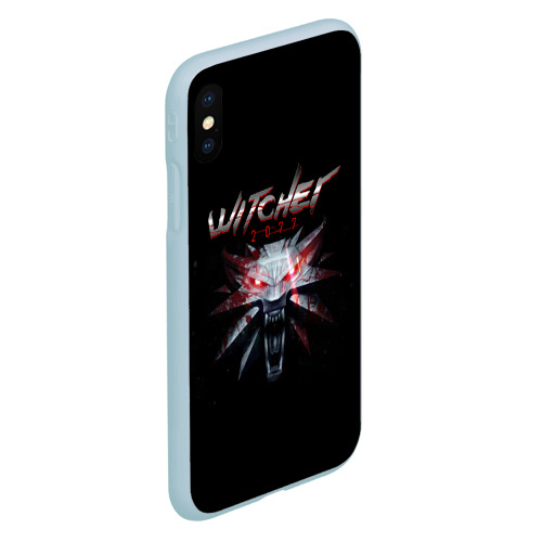 Чехол для iPhone XS Max матовый WITCHER 2077 (НА СПИНЕ), цвет голубой - фото 3