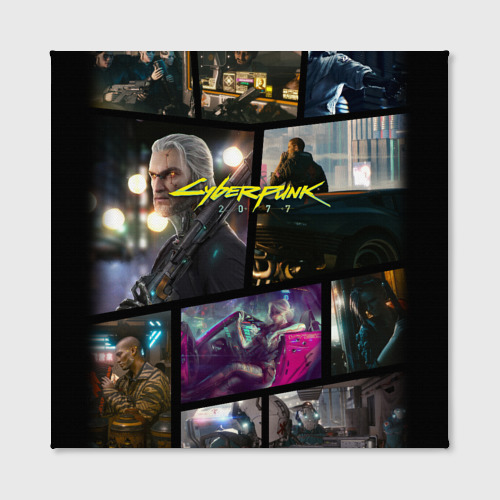 Холст квадратный CYBERPUNK 2077, цвет 3D печать - фото 2