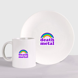 Набор: тарелка + кружка Death metal